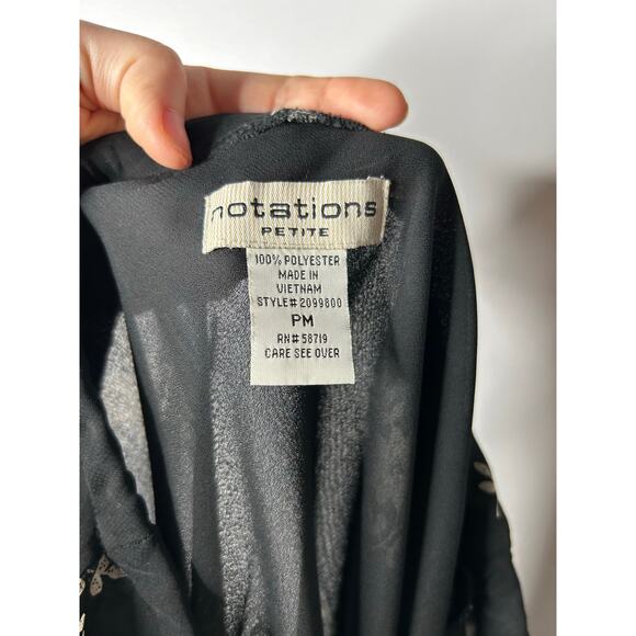 Notations Womens Fairy Grunge Whimsigoth Midi Skirt Medium Petite Black Flowy - Picture 5 of 5